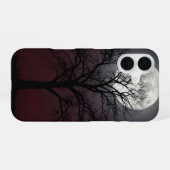 Bare Tree and Full Moon Dark Case iPhone 16 Hülle (Rückseite (Horizontal))