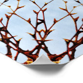 Bare Tree and Sky Abstrakt Poster Print (Ecke)
