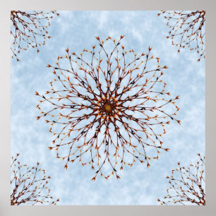 Bare Tree and Sky Abstrakt Poster Print