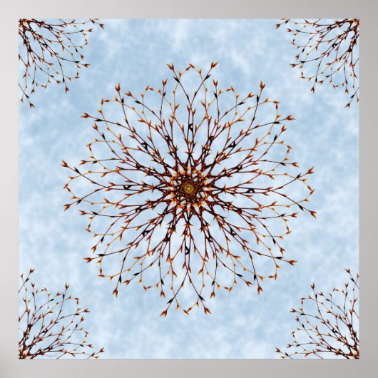 Bare Tree and Sky Abstrakt Poster Print (Vorne)