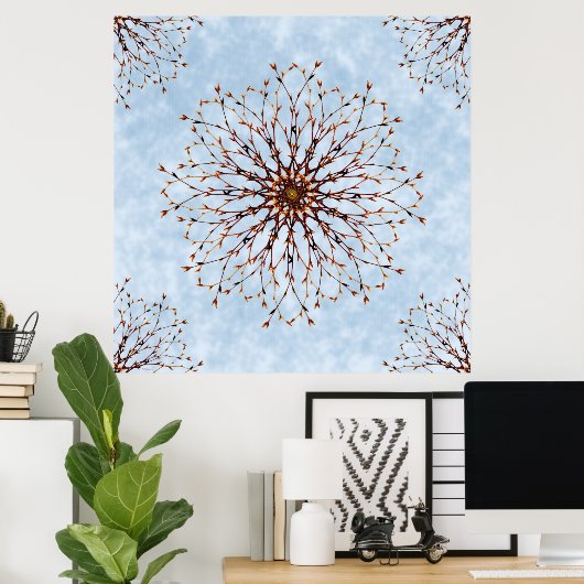 Bare Tree and Sky Abstrakt Poster Print (Heimbüro)