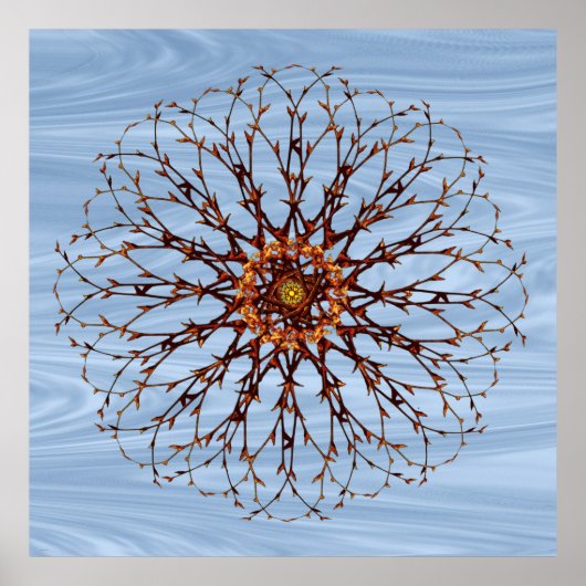 Bare Tree and Sky Mandala Poster Print (Vorne)