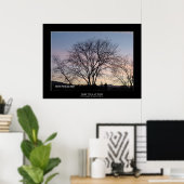 "Bare Tree at Dusk" Poster (Heimbüro)