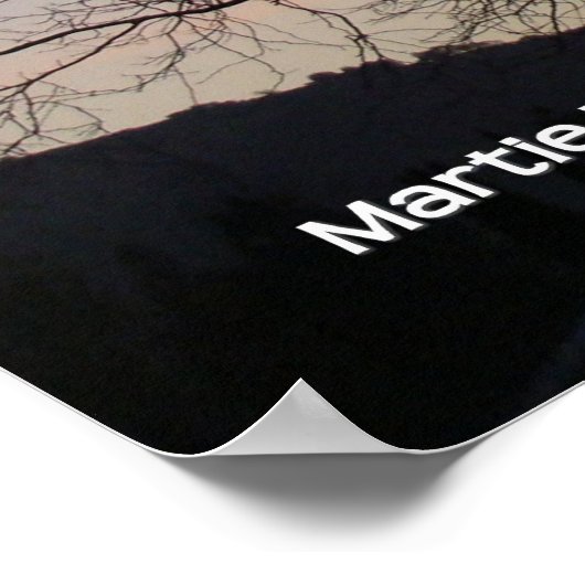 Bare Tree at Dusk Poster (Ecke)