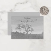 Bare Tree Danke-Card Mitteilungskarte (Vorderseite/Rückseite Beispiel)