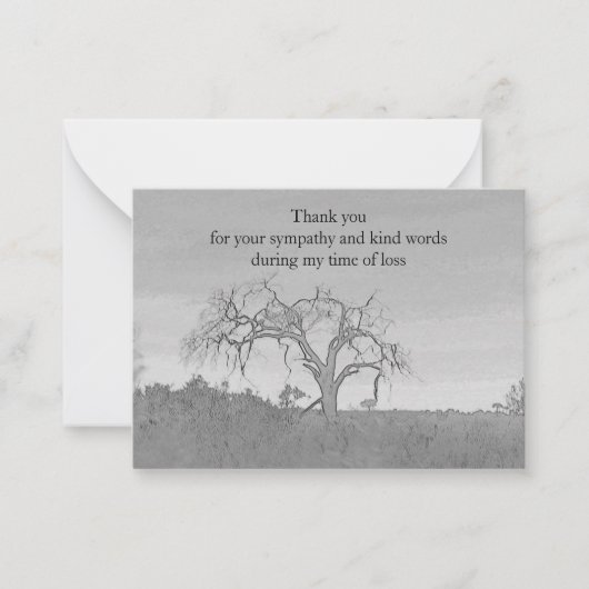 Bare Tree Danke-Card Mitteilungskarte (Vorderseite)