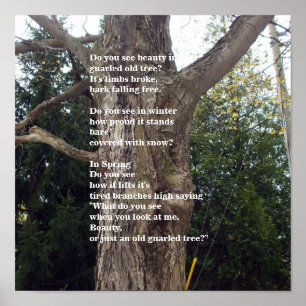 Bare Tree Gedicht für Arbor Day Poster