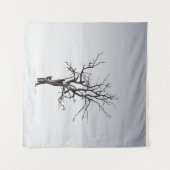 BARE TREE IN THE MIDDLE OF SNOW WANDTEPPICH (Vorderseite (Horizontal))