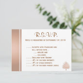 Bare Tree on Nude R.S.V.P. RSVP Karte (Stehend Vorderseite)