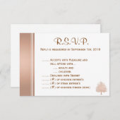Bare Tree on Nude R.S.V.P. RSVP Karte (Vorne/Hinten)