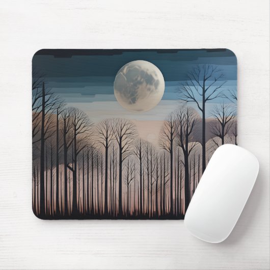 Bare Trees and The Moon Mousepad (Mit Mouse)