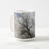 Bare Trees & Clouded Sky Nature Design Kaffeetasse (Vorderseite Links)