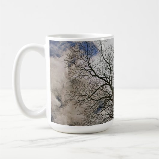 Bare Trees & Clouded Sky Nature Design Kaffeetasse (Links)