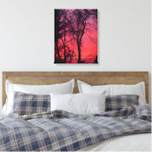 Bare Trees Sunrise Wrapped Canvas Leinwanddruck (Insitu (Schlafzimmer))