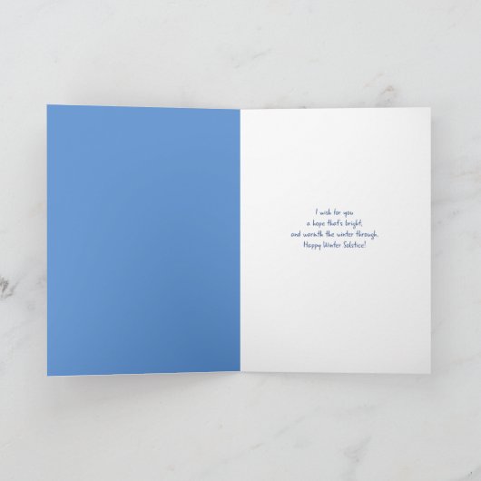 Bare Winter Tree on Dark Winter Solstice Karte (Innenseite)