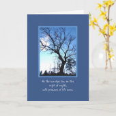 Bare Winter Tree on Dark Winter Solstice Karte (Gelbe Blume)