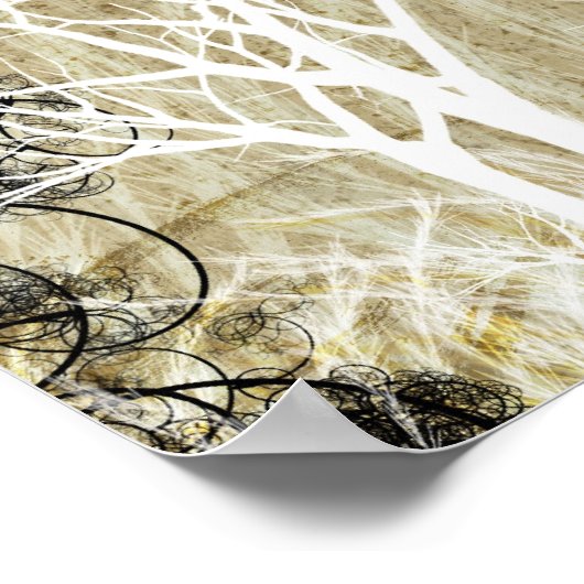 Bare Winter Trees Poster (Ecke)