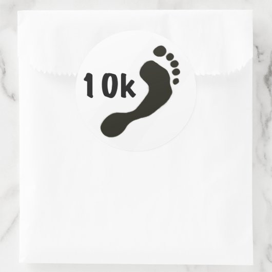 Barefoot 10K Aufkleber (Tasche)