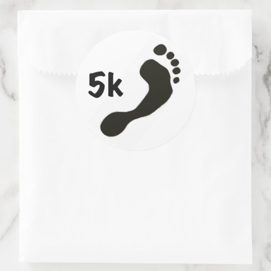 Barefoot 5k Aufkleber (Tasche)