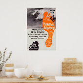 Barefoot Adventure Vintage-Surffilmplakat Poster (Küche)