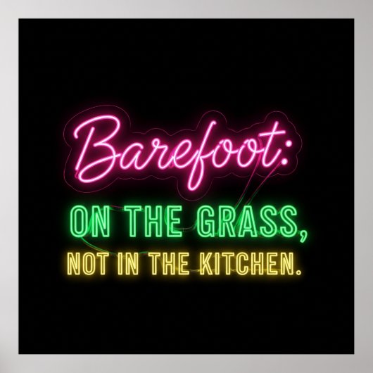 Barefoot auf dem Gras Poster (Vorne)