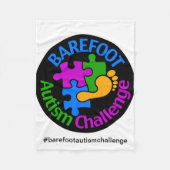 Barefoot Autism Challenge Blanket Fleecedecke (Vorderseite)