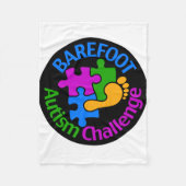 Barefoot Autism Challenge Blanket Fleecedecke (Vorderseite)