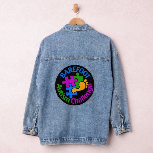 Barefoot Autism Challenge denim jacket Jeansjacke (Hangar)