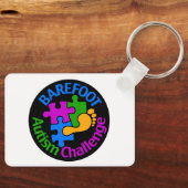 Barefoot Autism Challenge Trucker Hat Schlüsselanhänger (Vorderseite)