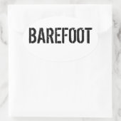 Barefoot Autoaufkleber Ovaler Aufkleber (Tasche)