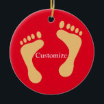 Barefoot Beach Bum Thunder_Cove Keramik Ornament<br><div class="desc">Barefoot Beach Bum Beachcomber zum Personalisieren,  indem Sie Ihren Namen in einer beliebigen Hintergrundfarbe ändern</div>