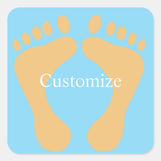 Barefoot Beach Bum Thunder_Cove Quadratischer Aufkleber (Vorderseite)