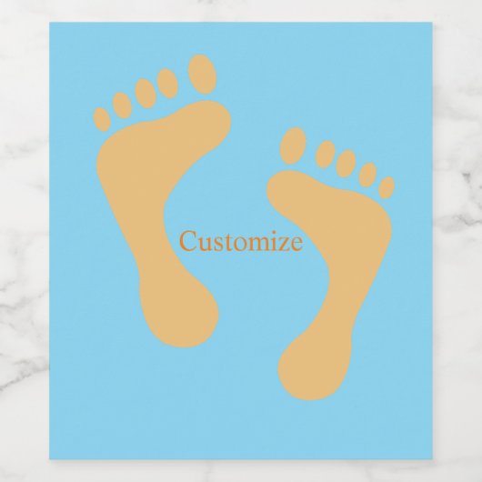 Barefoot Beach Bum Thunder_Cove Weinetikett (Einzelnes Label)