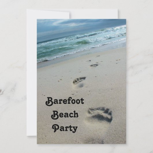 Barefoot Beach Party Einladung (Vorderseite)