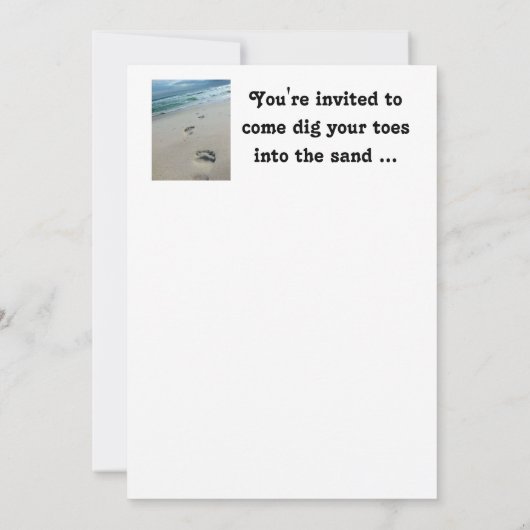 Barefoot Beach Party Einladung (Rückseite)