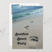 Barefoot Beach Party Einladung (Vorne/Hinten)