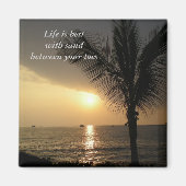 Barefoot Beach Sand Magnet (Vorne)