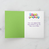 Barefoot bei Wildblumen zum Geburtstag Karte (Innenseite)