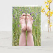 Barefoot bei Wildblumen zum Geburtstag Karte (Gelbe Blume)