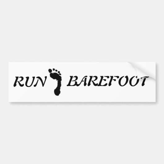 Barefoot Brand "run barfoot" Autoaufkleber (Vorne)