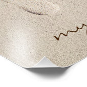 Barefoot Footprint in Sand Fotodruck (Ecke)