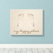 Barefoot Footprint in Sand Leinwanddruck (Insitu (Holzboden))