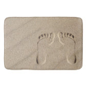 Barefoot Footprints in Sand Badematte (Vorderseite)