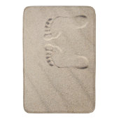 Barefoot Footprints in Sand Badematte (Vorderseite Vertikal)