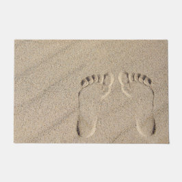 Barefoot Footprints in Sand Fußmatte