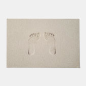 Barefoot Footprints in Sand Fußmatte (Vorderseite)