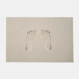 Barefoot Footprints in Sand Fußmatte