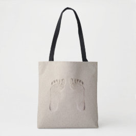 Barefoot Footprints in Sand Tasche