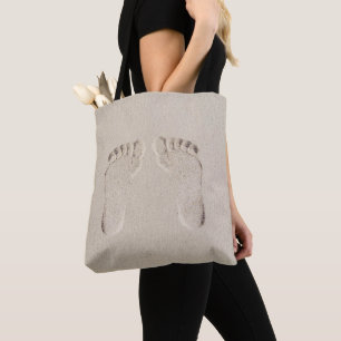Barefoot Footprints in Sand Tasche