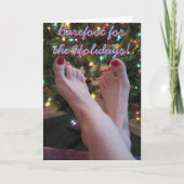 Barefoot für die Holidays Grußkarte Feiertagskarte (Vorderseite)